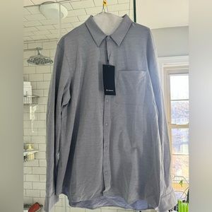Brand new with tags Lululemon men’s long sleeve blue commission shirt XL